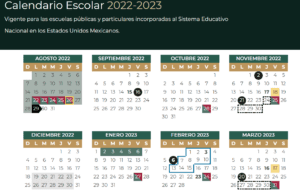 Calendario Escolar 2022 2023